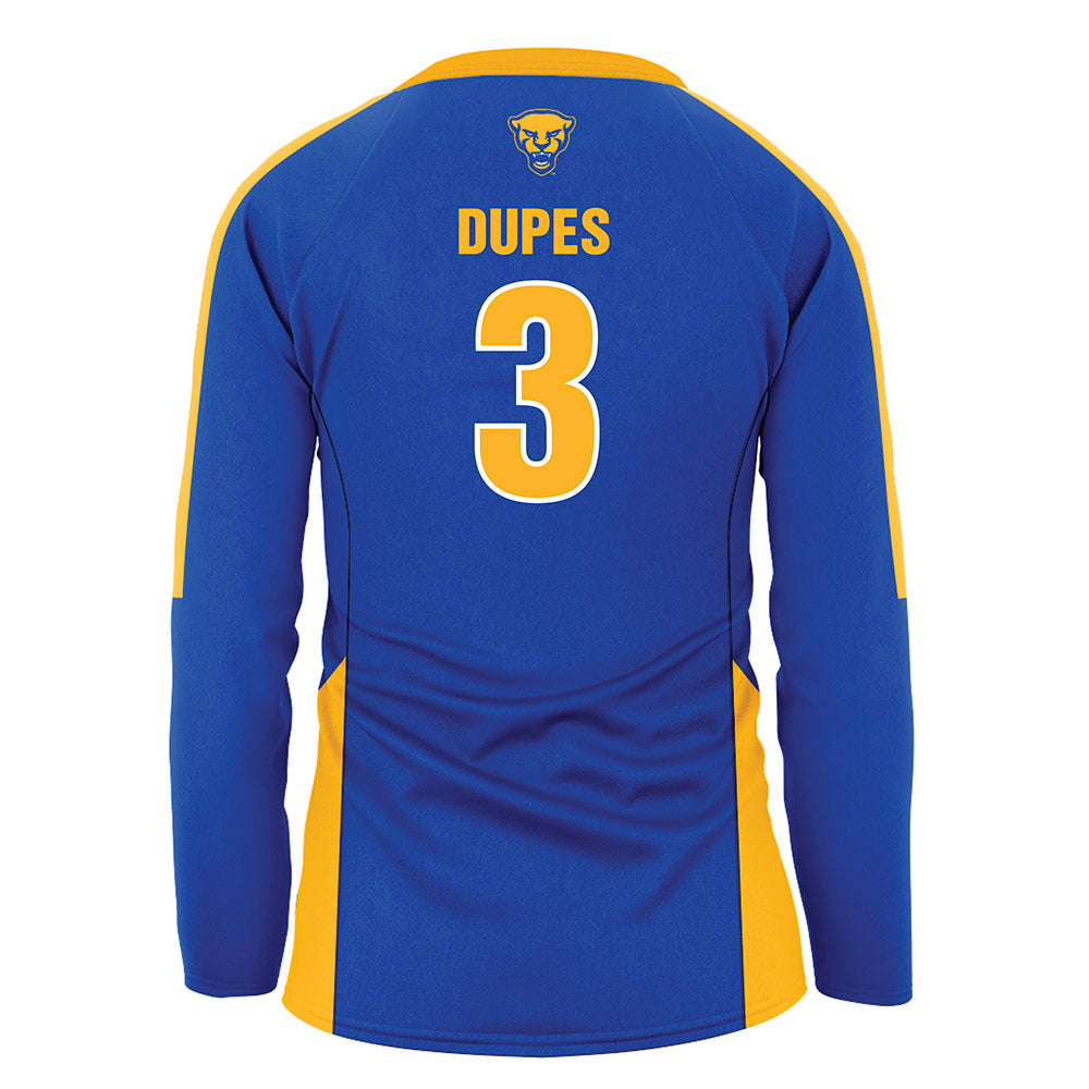 Pittsburgh - NCAA Women's Volleyball : Emery Dupes - Royal Volleyball Jersey-1