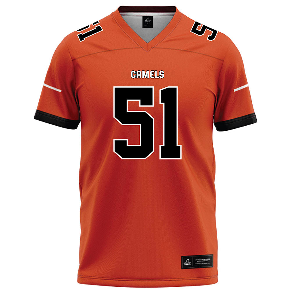 Campbell - NCAA Football : Julian Platt - Orange Football Jersey-0