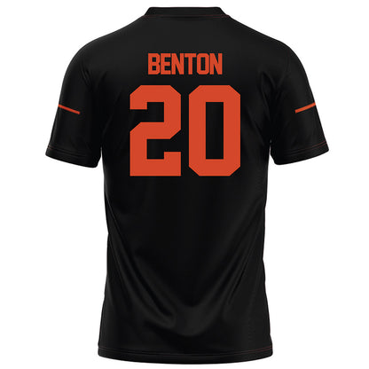 Campbell - NCAA Football : AJ Benton - Black Football Jersey-1