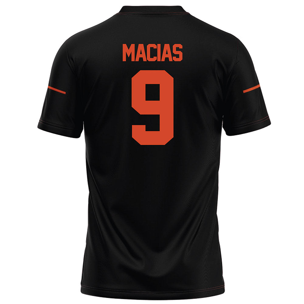 Campbell - NCAA Football : Raymond Macias - Black Football Jersey-1