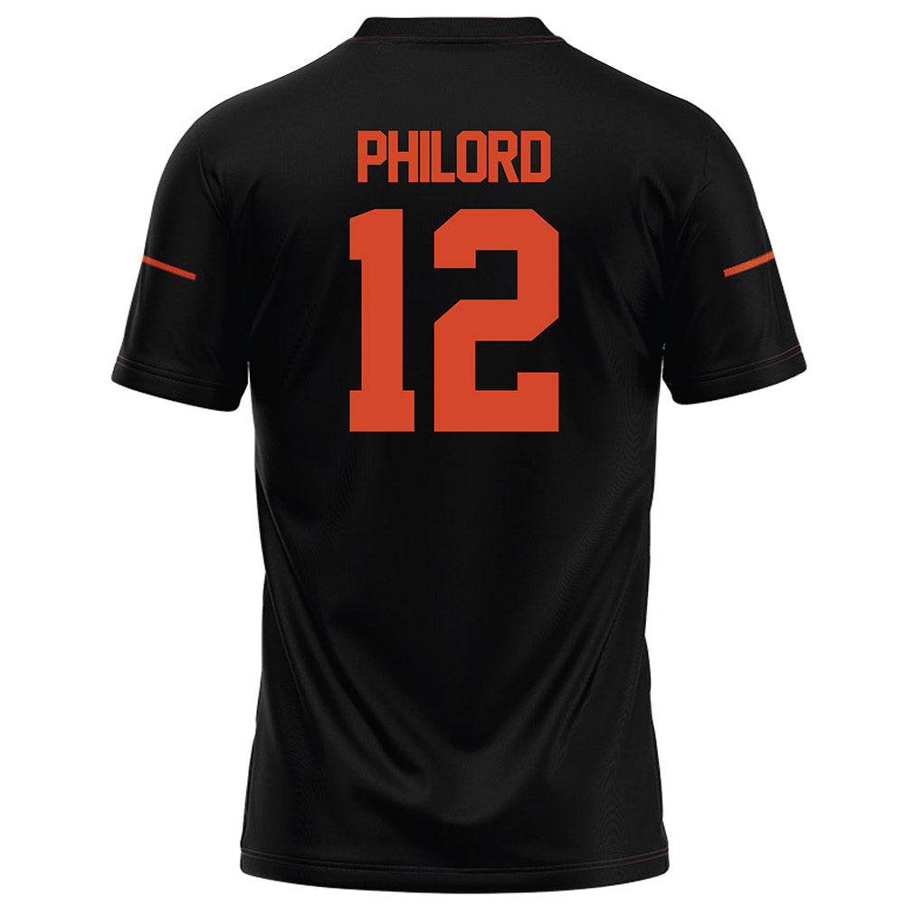 Campbell - NCAA Football : Donavan Philord - Black Football Jersey-1