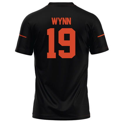 Campbell - NCAA Football : Lucas Wynn - Black Football Jersey-1
