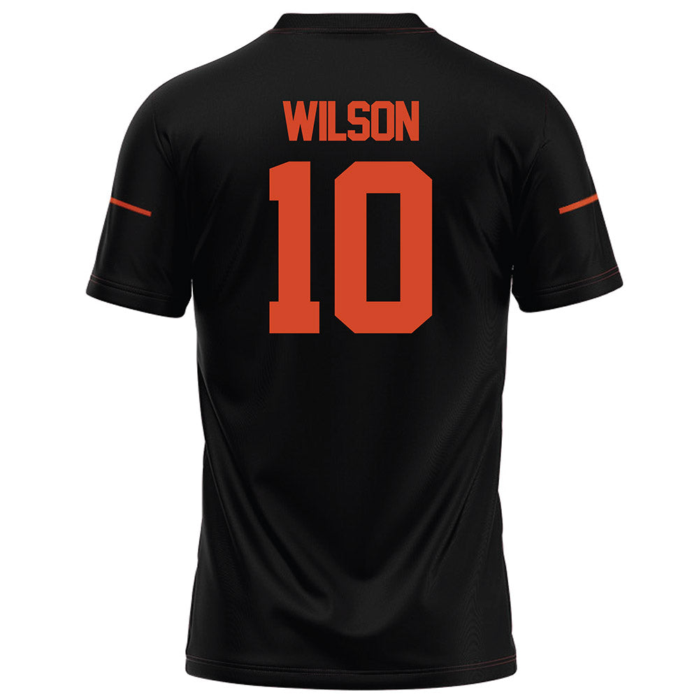 Campbell - NCAA Football : A’mari Wilson - Black Football Jersey-1