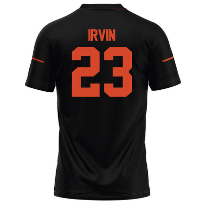 Campbell - NCAA Football : Isaiah Irvin - Black Football Jersey-1
