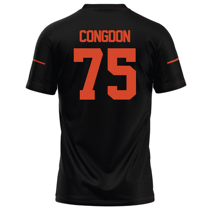 Campbell - NCAA Football : Dylan Congdon - Black Football Jersey-1
