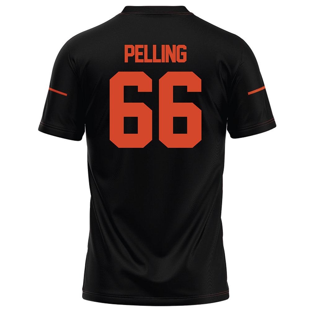 Campbell - NCAA Football : Freddie Pelling - Black Football Jersey-1