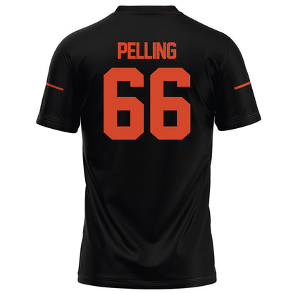 Campbell - NCAA Football : Freddie Pelling - Black Football Jersey-1