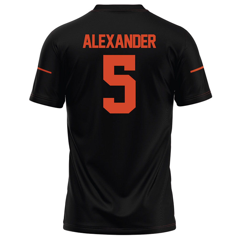 Campbell - NCAA Football : Markeece Alexander - Black Football Jersey-1