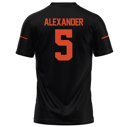 Campbell - NCAA Football : Markeece Alexander - Black Football Jersey-1