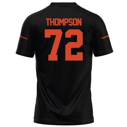 Campbell - NCAA Football : Donovan Thompson - Black Football Jersey-1