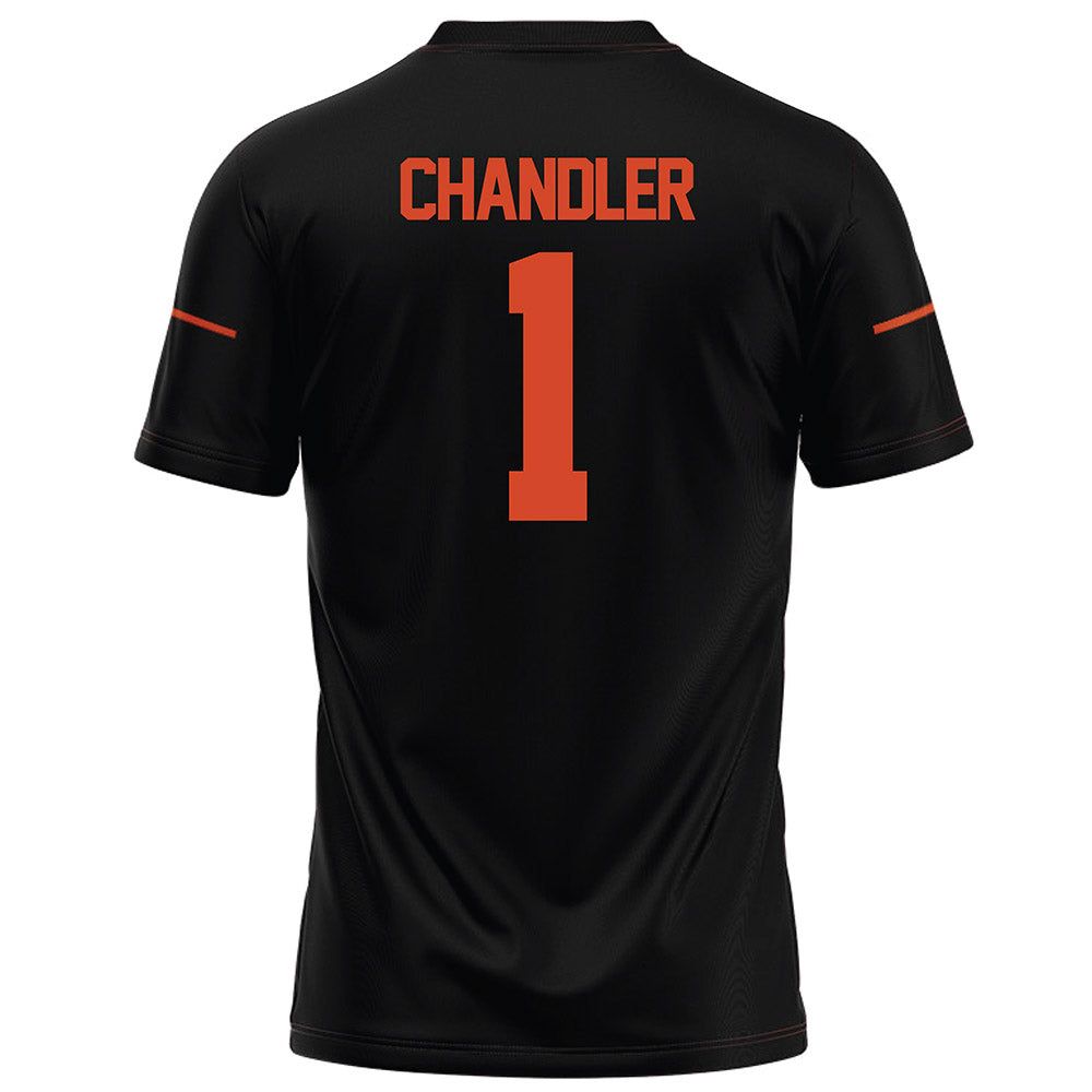 Campbell - NCAA Football : Mike Chandler - Black Football Jersey-1