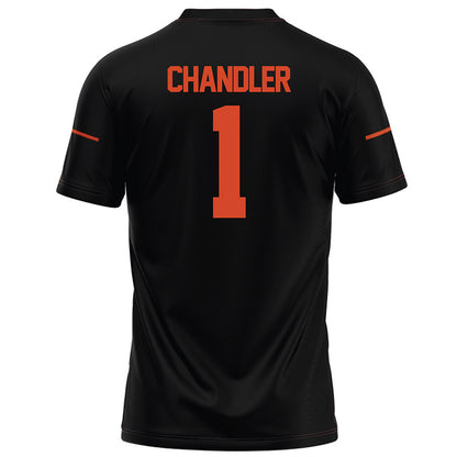 Campbell - NCAA Football : Mike Chandler - Black Football Jersey-1