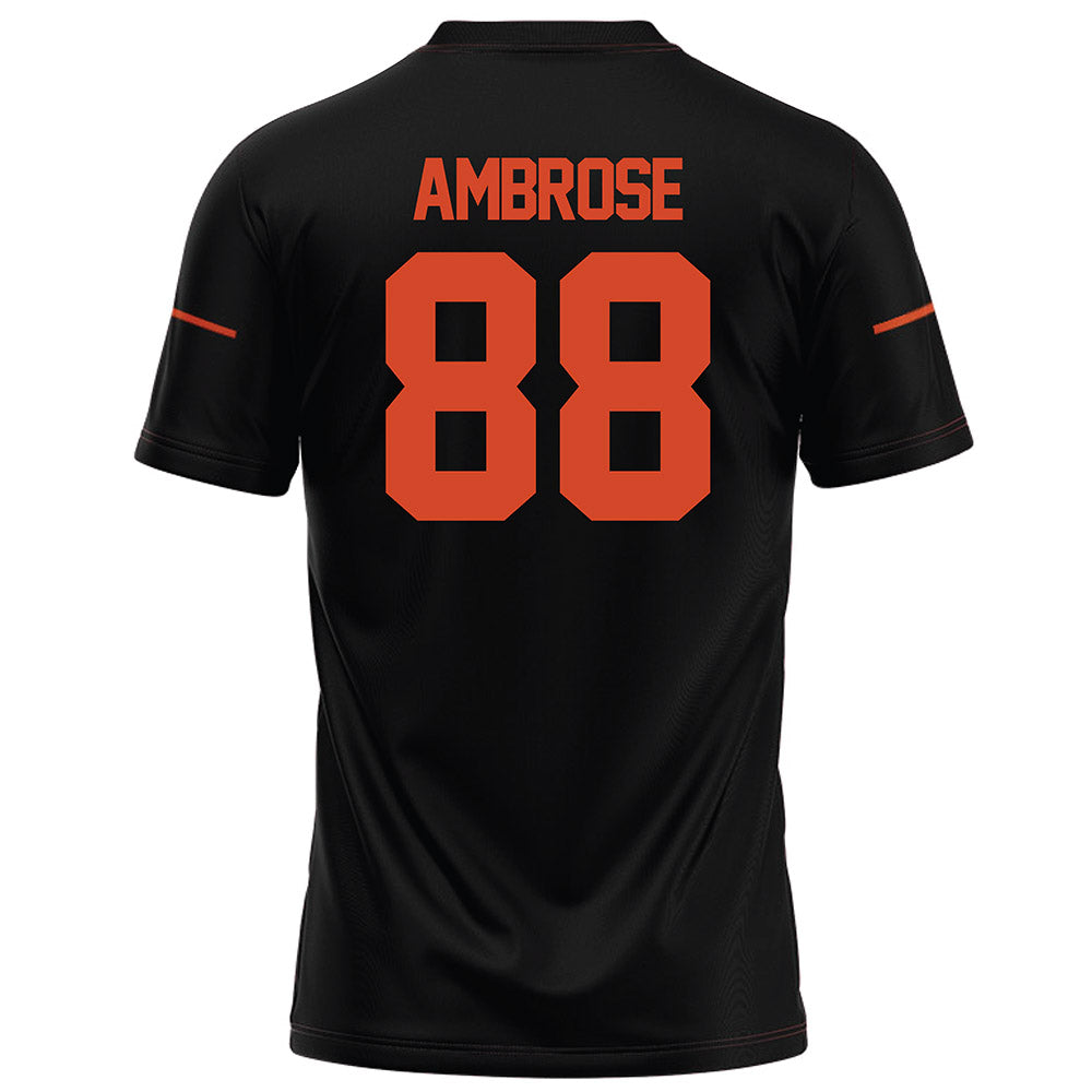 Campbell - NCAA Football : Brady Ambrose - Black Football Jersey-1