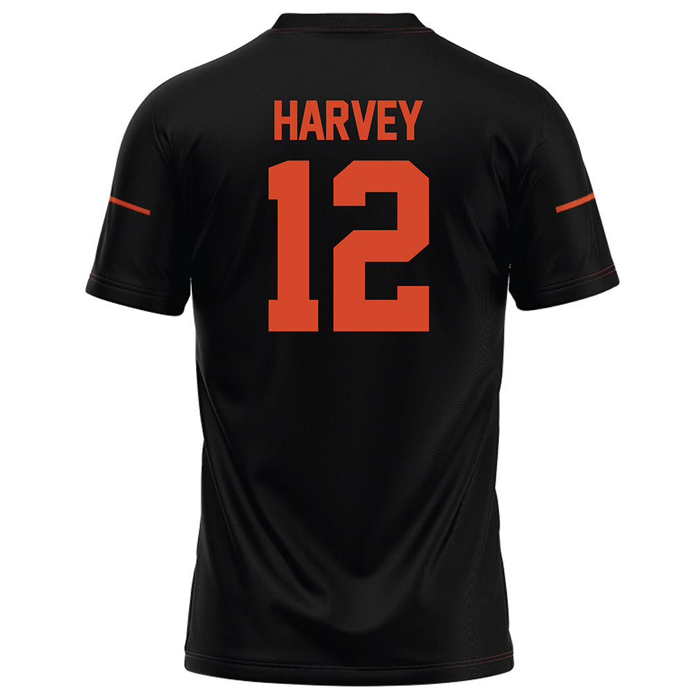 Campbell - NCAA Football : Grayson Harvey - Black Football Jersey-1