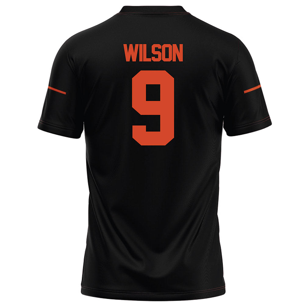 Campbell - NCAA Football : Trevor Wilson - Black Football Jersey-1