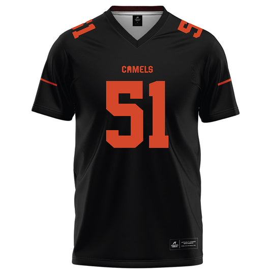 Campbell - NCAA Football : Julian Platt - Black Football Jersey-0