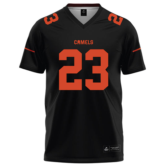 Campbell - NCAA Football : Barry Tate - Black Football Jersey-0