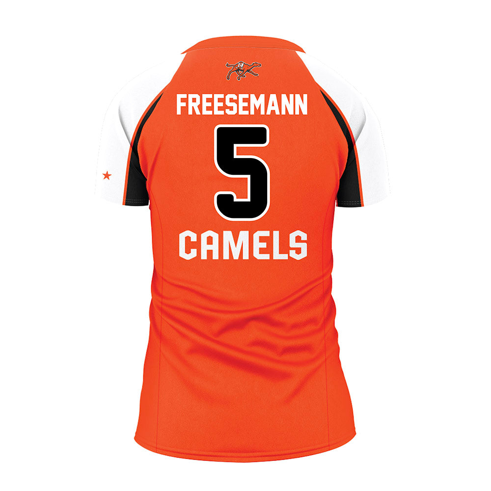 Campbell - NCAA Women's Volleyball : Leah Freesemann - Orange Volleyball Jersey-1