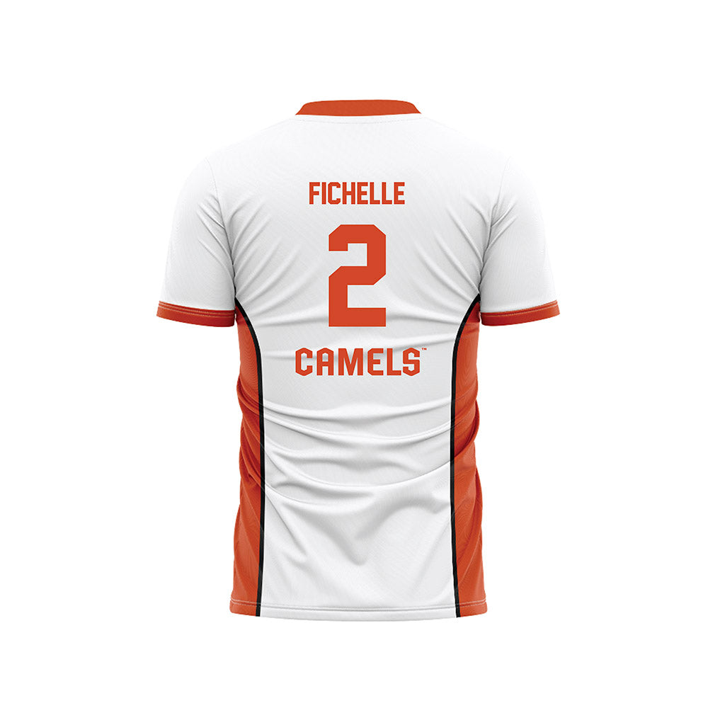 Campbell - NCAA Men's Soccer : Lilian Fichelle - White Soccer Jersey-1