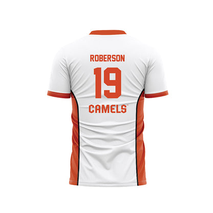 Campbell - NCAA Men's Soccer : Sam Roberson - White Soccer Jersey