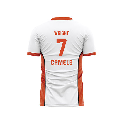 Campbell - NCAA Men's Soccer : Marco Wright - White Soccer Jersey-1