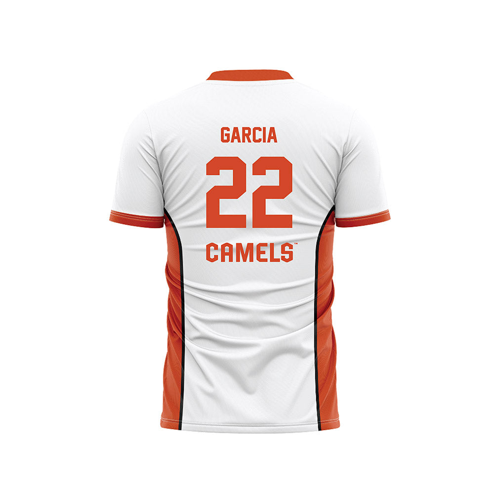 Campbell - NCAA Men's Soccer : Ronaldo Garcia - White Soccer Jersey-1
