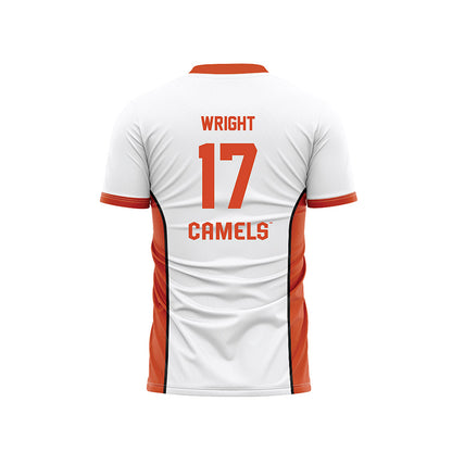 Campbell - NCAA Men's Soccer : Skyler Wright - White Soccer Jersey-1