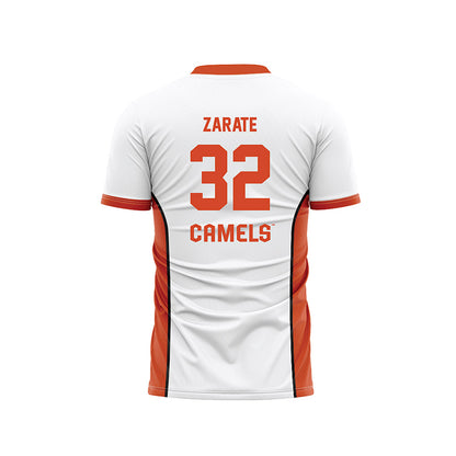 Campbell - NCAA Men's Soccer : Gabe Zarate - White Soccer Jersey-1