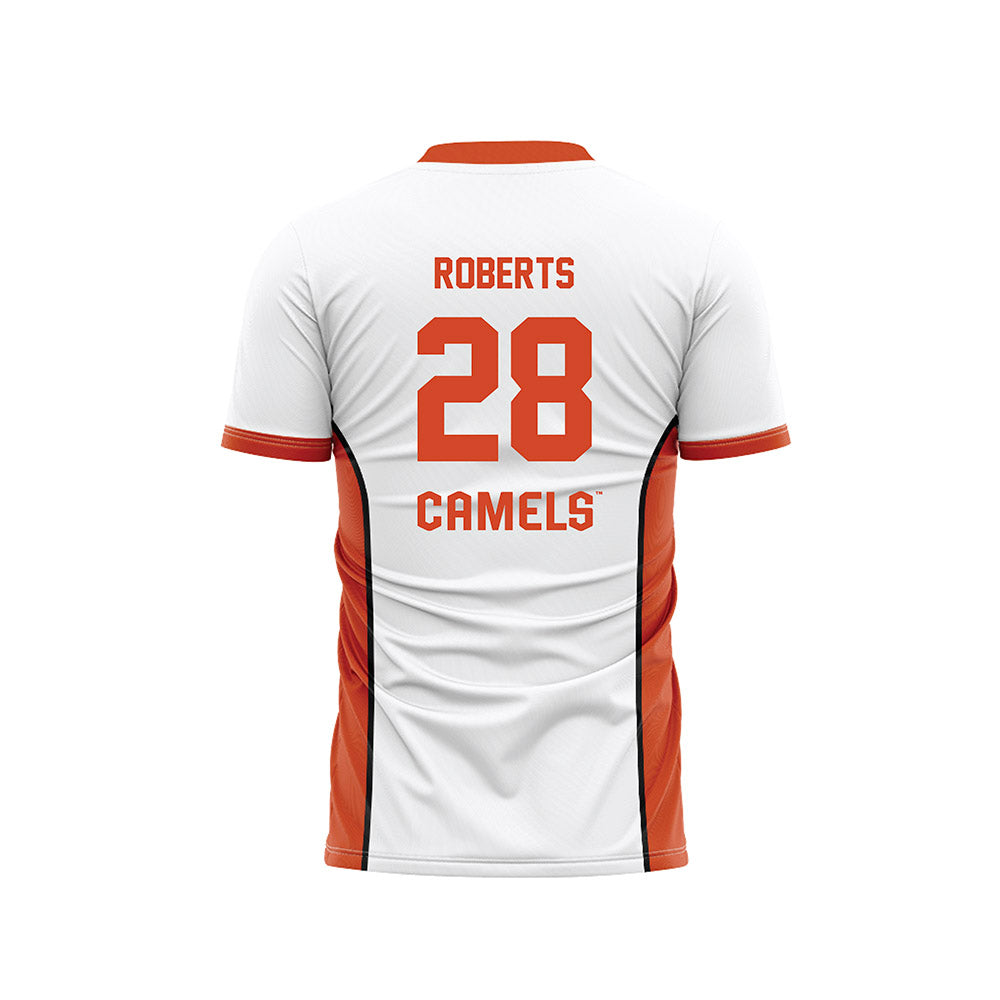 Campbell - NCAA Men's Soccer : Ethan Roberts - White Soccer Jersey