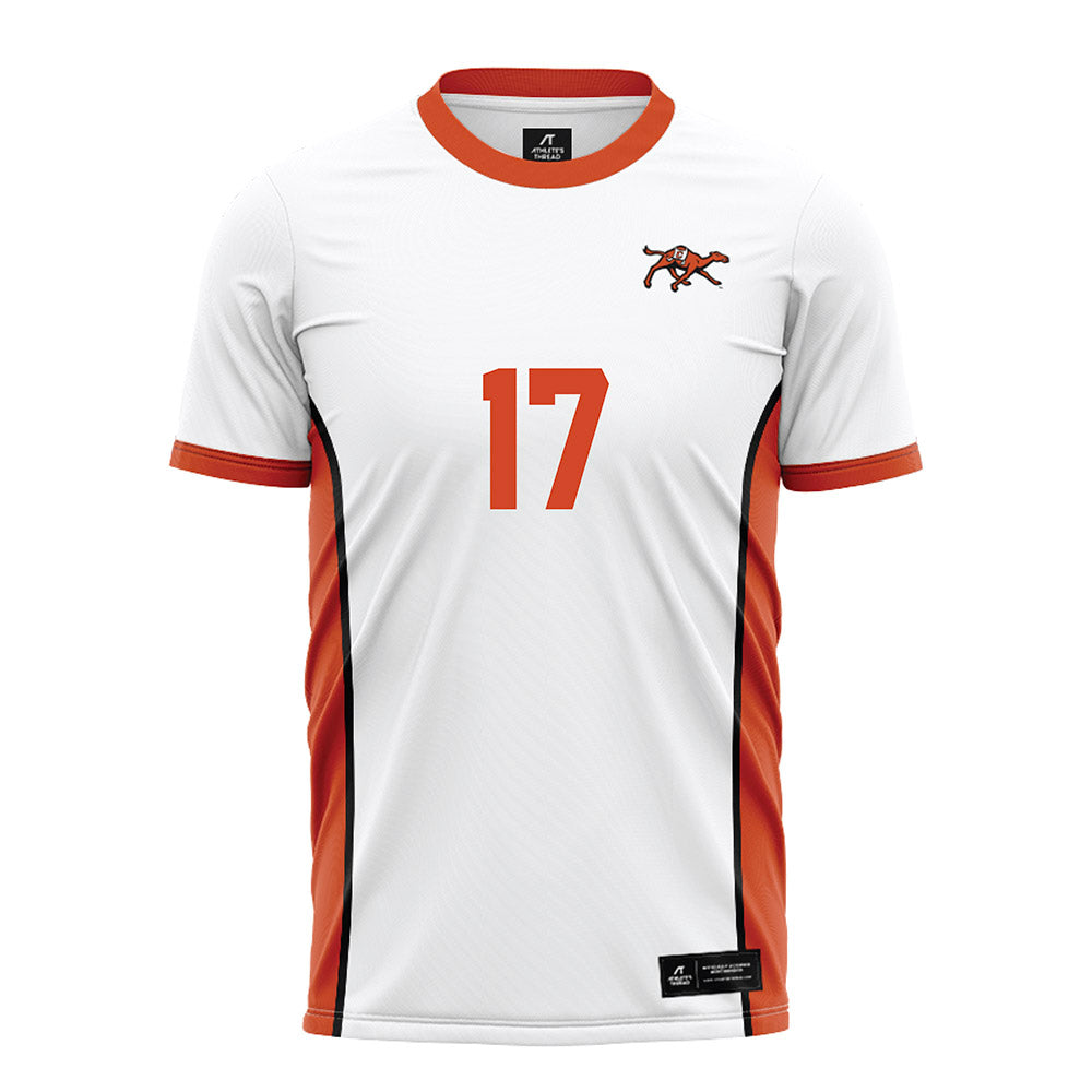 Campbell - NCAA Men's Soccer : Skyler Wright - White Soccer Jersey-0