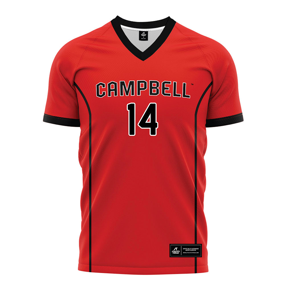 Campbell - NCAA Women's Soccer : Christina Munoz - Orange Soccer Jersey-0