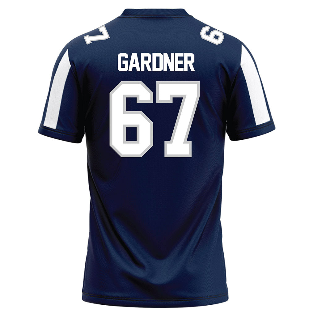 BU - NCAA Football : Charlie Gardner - Blue Football Jersey-1