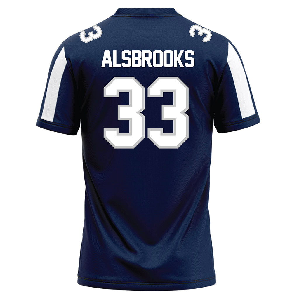 BU - NCAA Football : Trey Alsbrooks - Blue Football Jersey-1