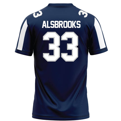 BU - NCAA Football : Trey Alsbrooks - Blue Football Jersey-1