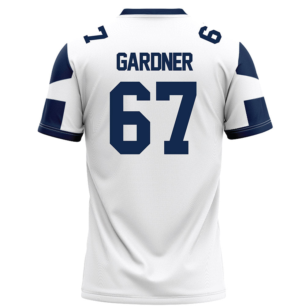 BU - NCAA Football : Charlie Gardner - White Football Jersey-1