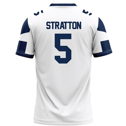 Butler - NCAA Football : Jackson Stratton - White Football Jersey-1