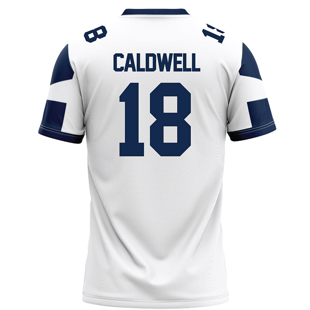 BU - NCAA Football : Griffin Caldwell - White Football Jersey