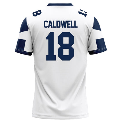 BU - NCAA Football : Griffin Caldwell - White Football Jersey