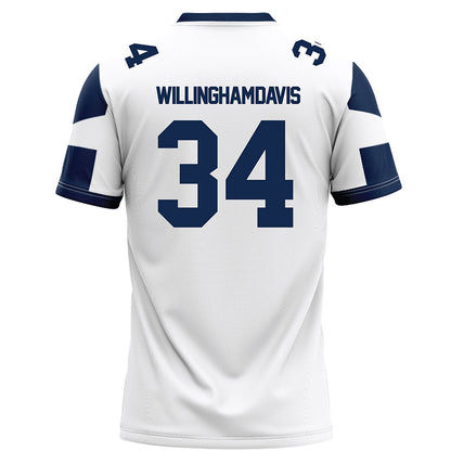 BU - NCAA Football : Zac Willingham-Davis - White Football Jersey-1