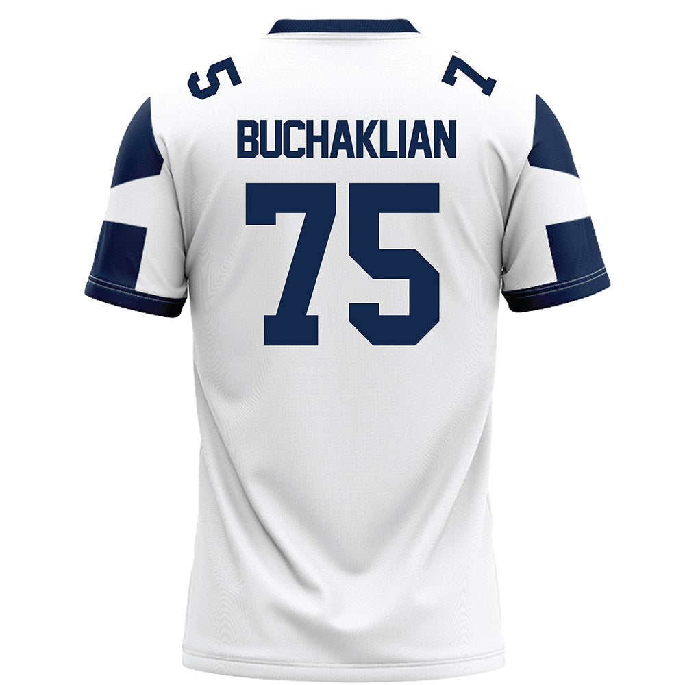 BU - NCAA Football : kevork buchaklian - White Football Jersey-1