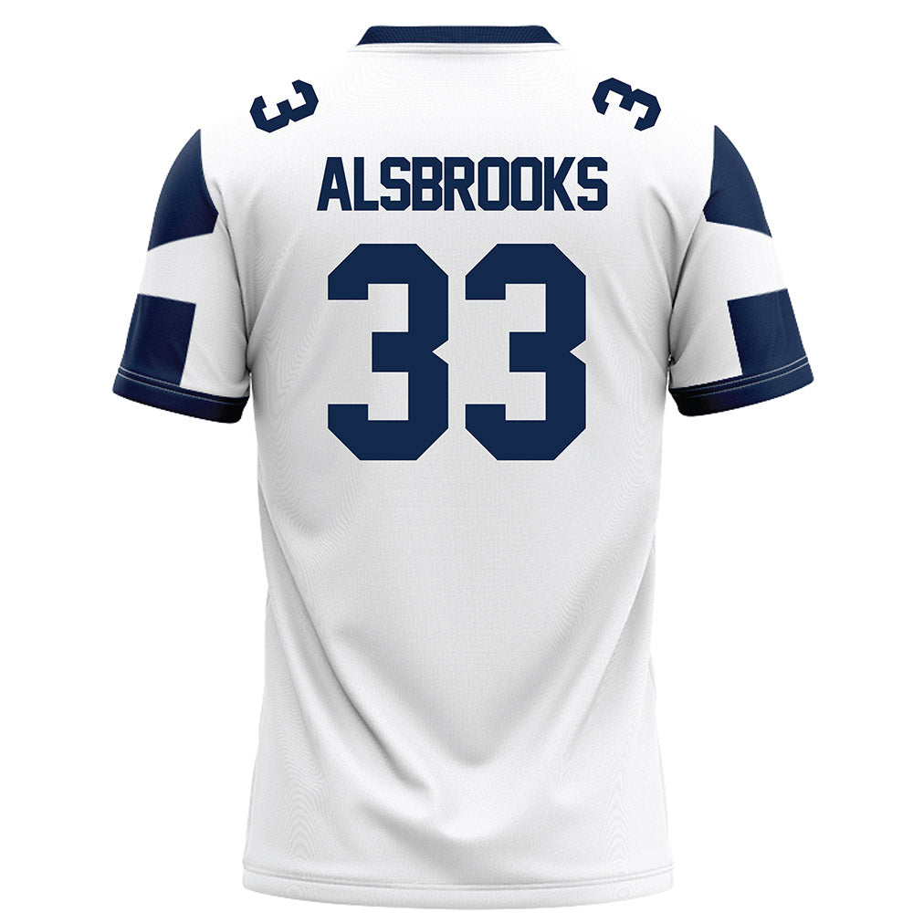 BU - NCAA Football : Trey Alsbrooks - White Football Jersey-1