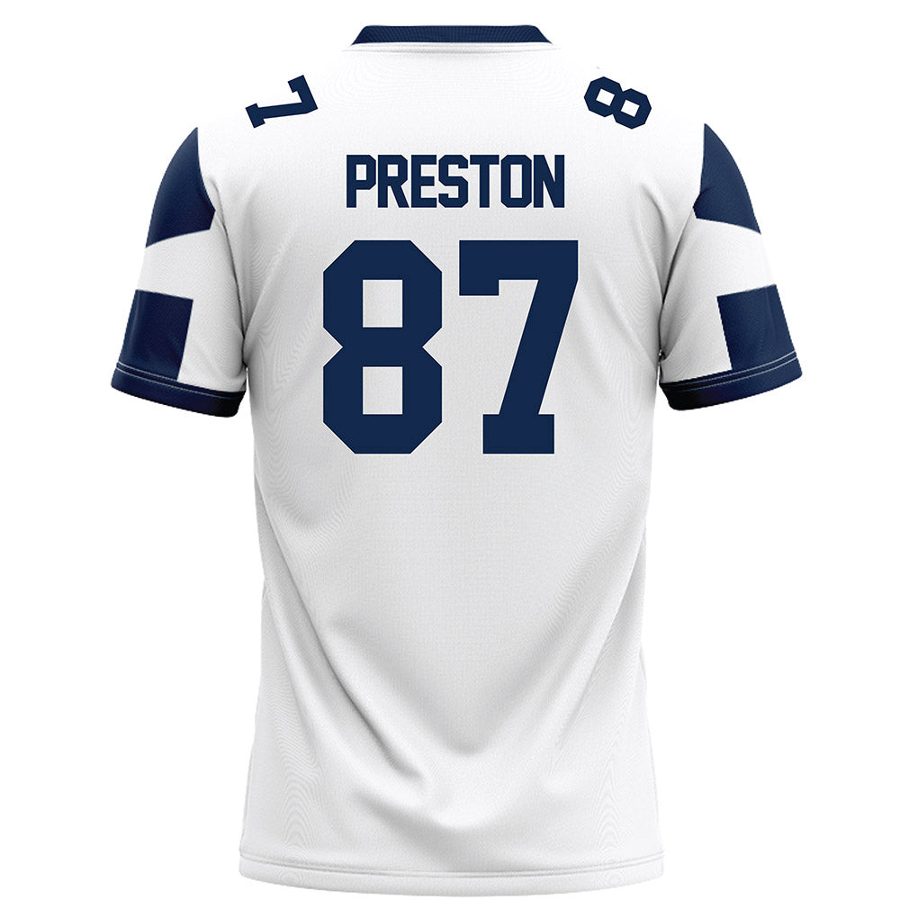 BU - NCAA Football : Brady Preston - White Football Jersey