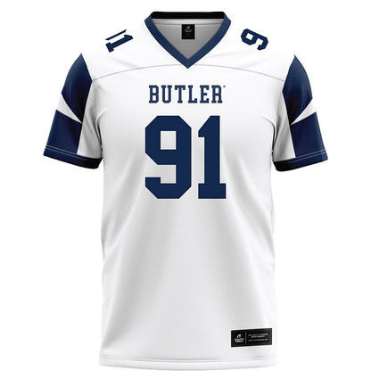 BU - NCAA Football : Christian Vermilion - White Football Jersey-0