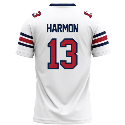 Liberty - NCAA Football : Damond Harmon - White Football Jersey-1