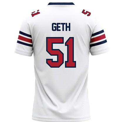 Liberty - NCAA Football : DJ Geth - White Premium Football Jersey-1