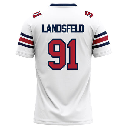 Liberty - NCAA Football : Marius Landsfeld - White Football Jersey-1