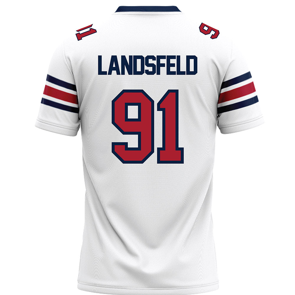 Liberty - NCAA Football : Marius Landsfeld - White Premium Football Jersey-1