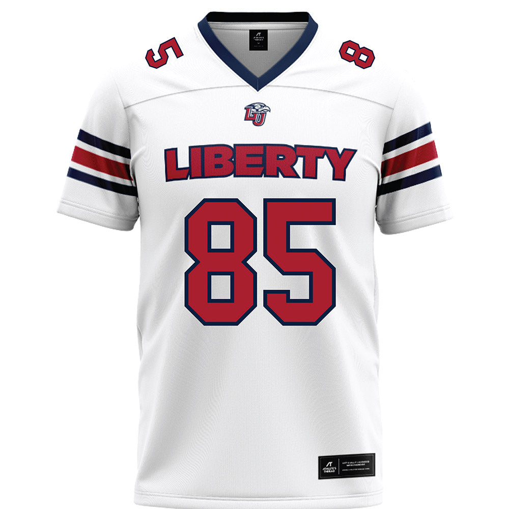 Liberty - NCAA Football : Connie Hewitt II - White Premium Football Jersey-0
