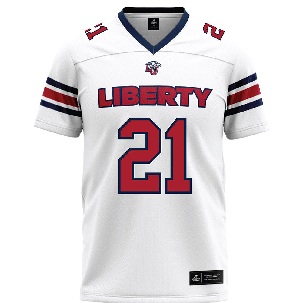 Liberty - NCAA Football : Caden Williams - White Premium Football Jersey-0