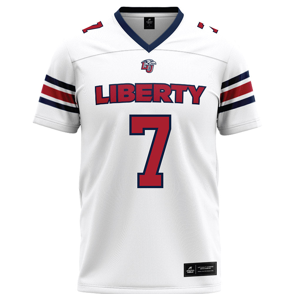 Liberty - NCAA Football : Michael Merdinger - White Premium Football Jersey-0